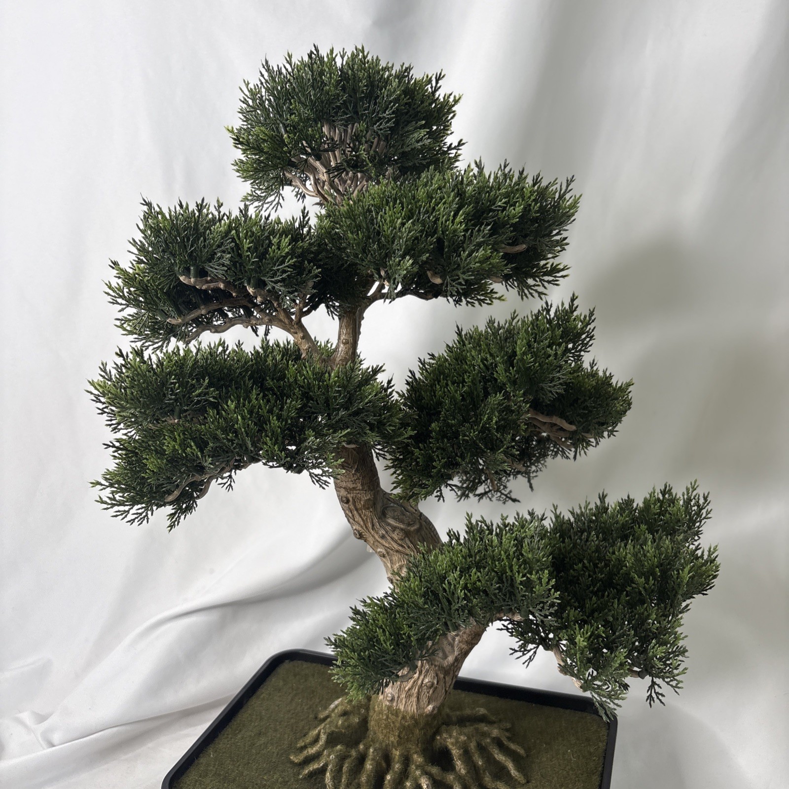 24” Nearly Natural Cedar Bonsai Tree Artificial Silk Plant Indoor Outdoor Zen