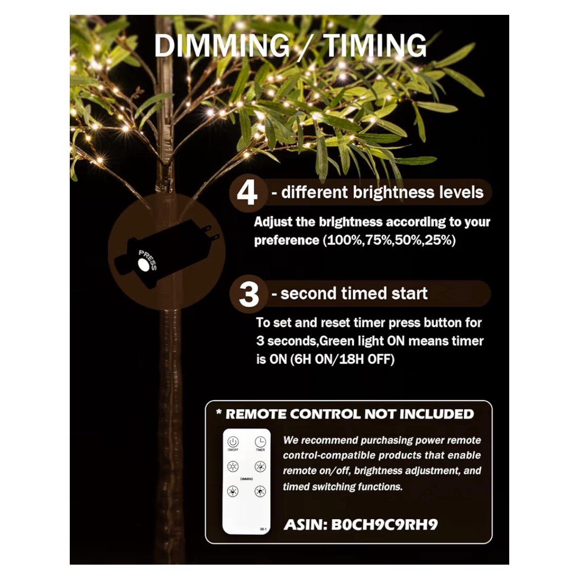 6FT Lighted Olive Tree with 300 Fairy Lights, Timer & Dimmer for Home Decor