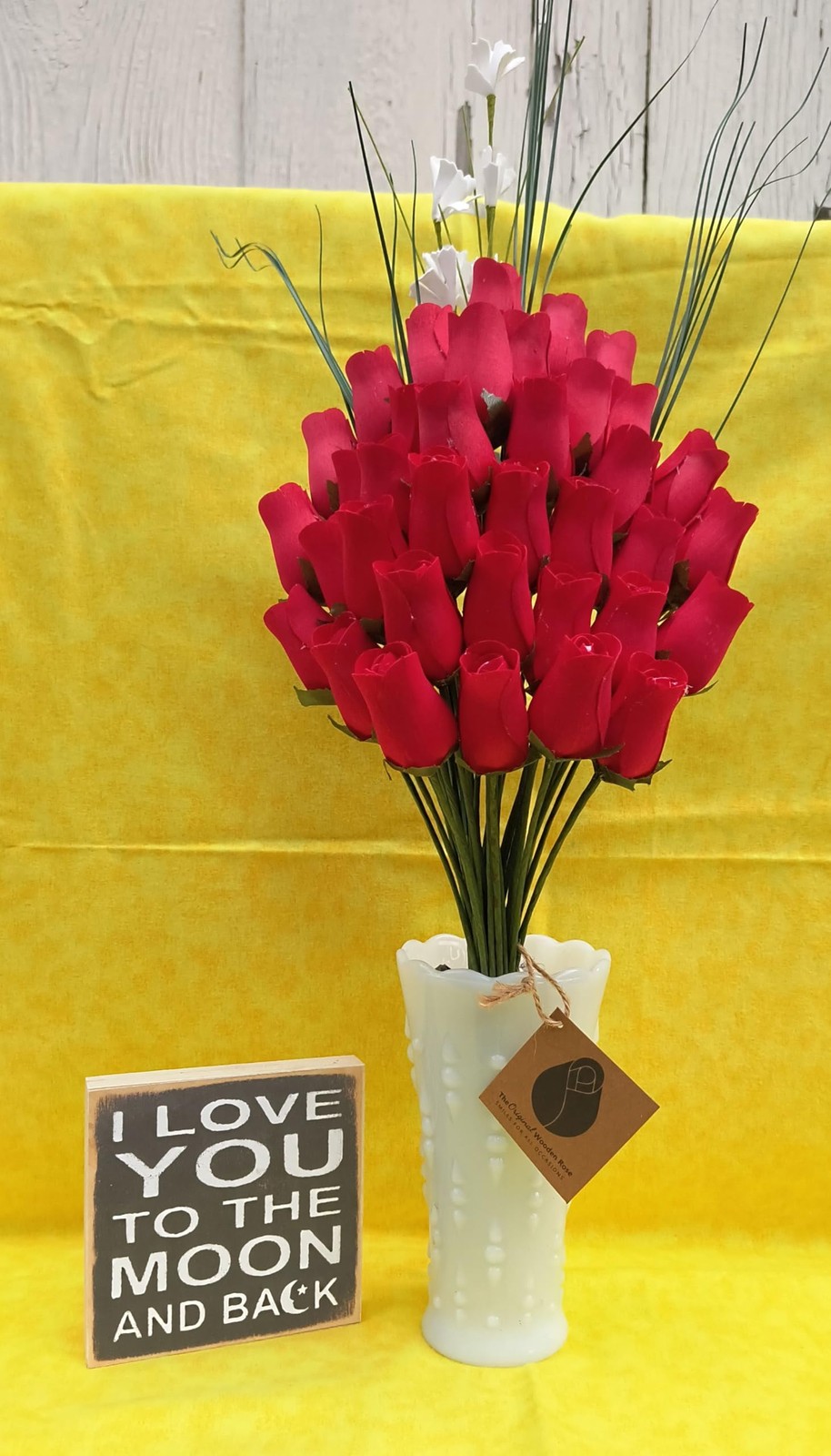Valentines Day All Red Flower Bouquet Fresh Rose Cut Floral Gift 3 Dozen
