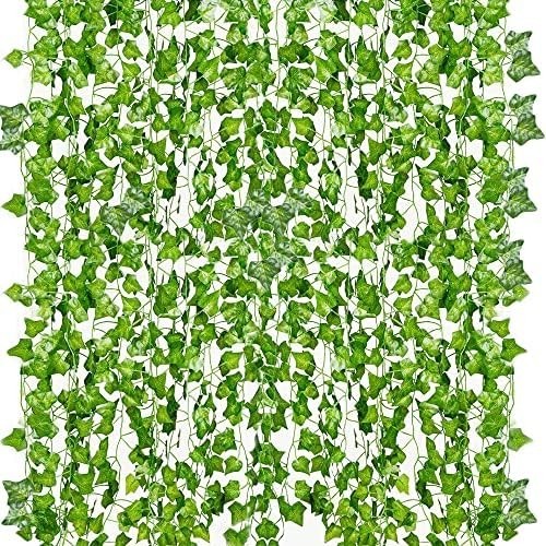 Versatile Artificial Ivy Garland – 12 Strands, 84 Feet for Weddings & Home Decor