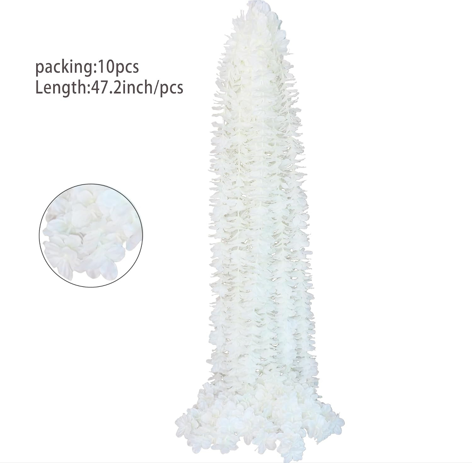 32.8Ft Artificial Silk Wisteria Vine Hanging Flowers Garland Home Outdoor Weddin