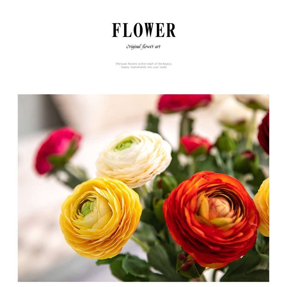 Silk Peony Artificial Flower with Flexible Stem for Custom Arrangement 52x10cm