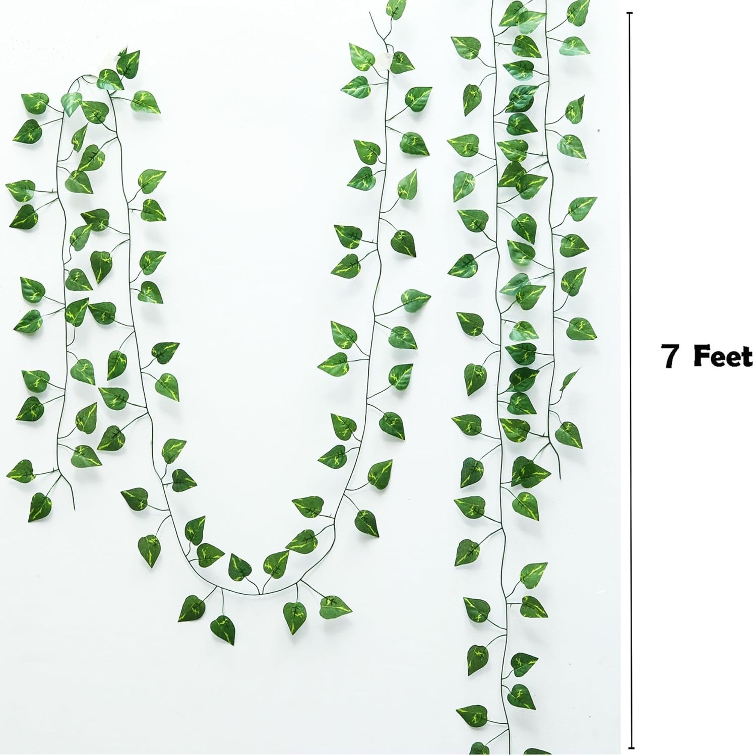 Realistic Ivy Leaf Hanging Garland – 77 Feet for Home and Event Decor, 11 Pack
