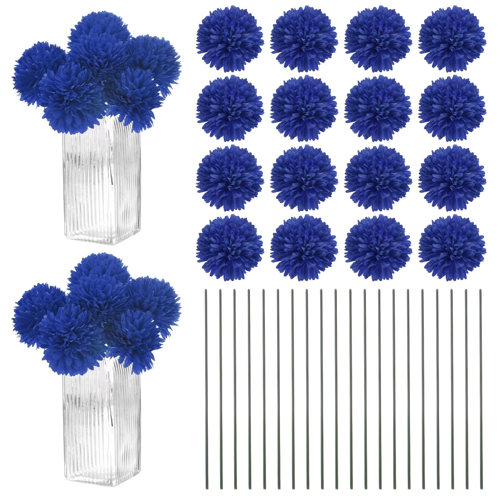 30-Pack Artificial Chrysanthemum Flowers,11 Inch Faux Chrysanthemum Silk Bouq…