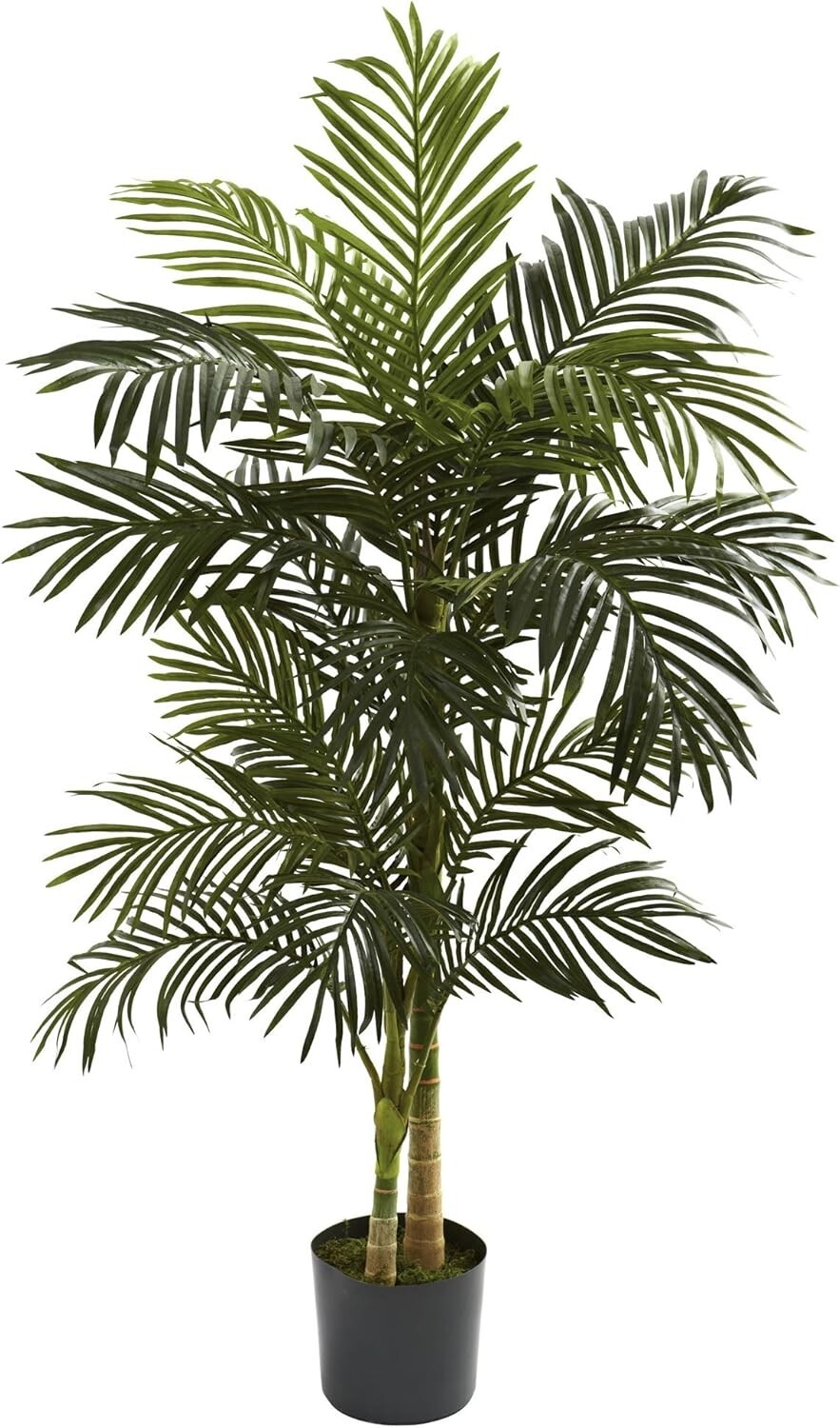 5ft Golden Cane Palm Artificial Tree – Lifelike Green Tropical Decor