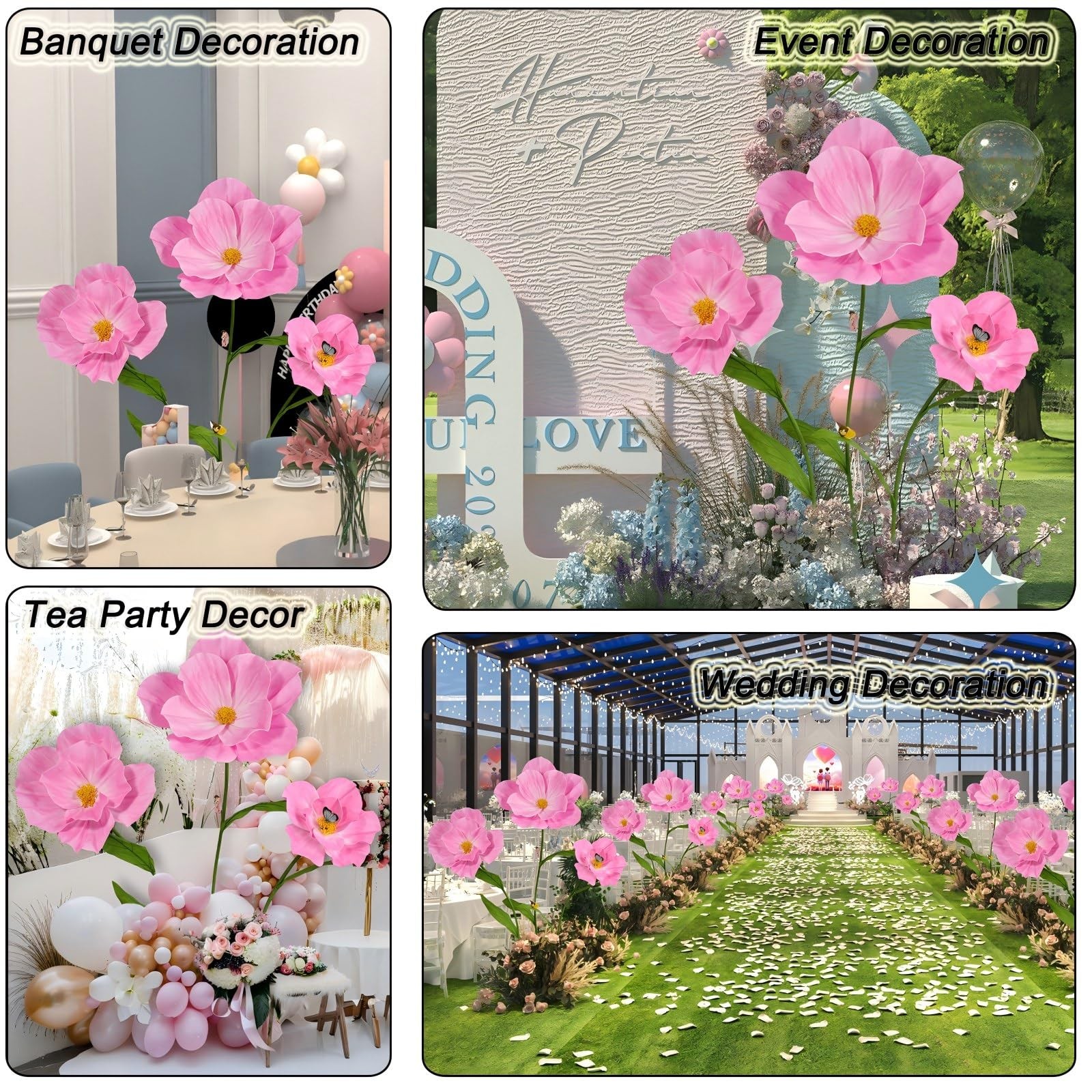 PUIBTOIV 5.8 Ft Giant Artificial Flowers for Decoration,Large EVA Flower Deco…