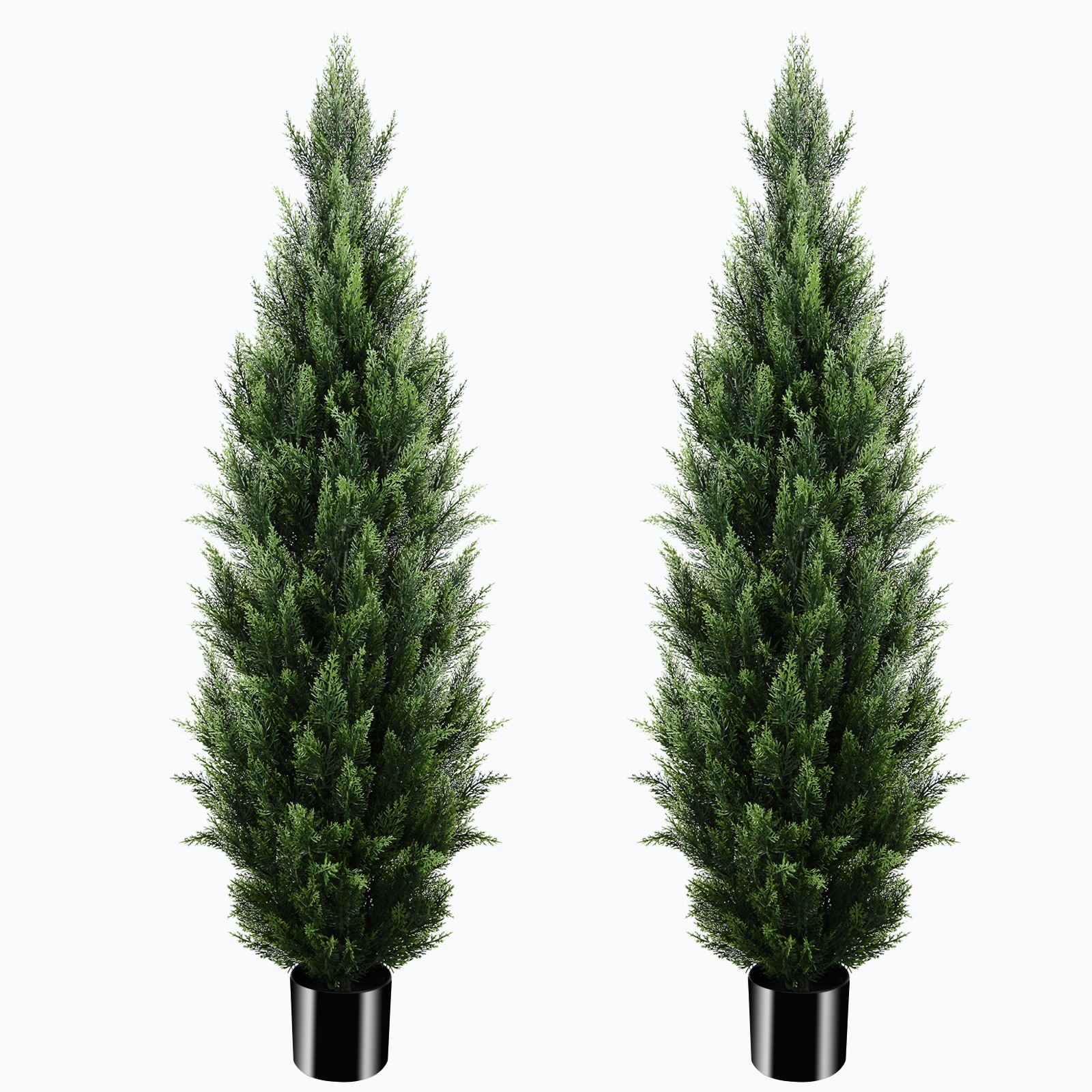 150cm TwoColor Detachable Cypress Tree Artificial Plant Home Garden Decor 2 Pack