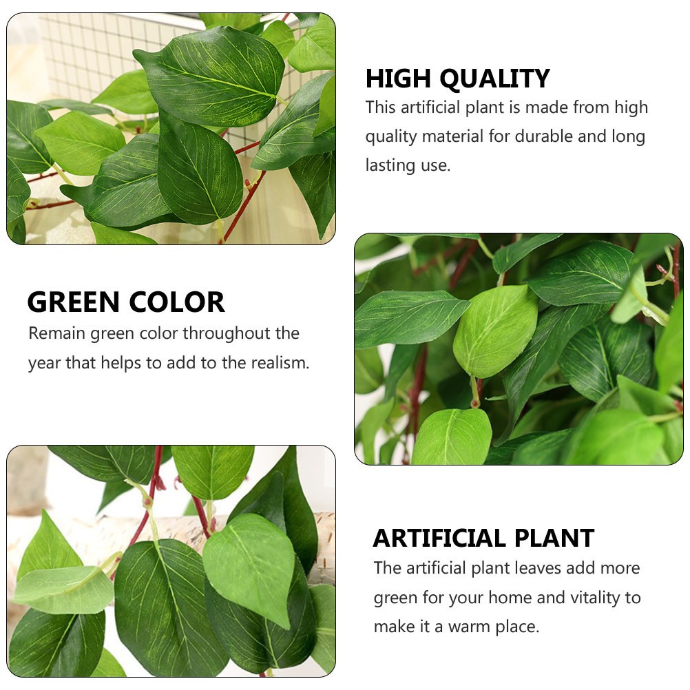 Green Simulation Rattan Wall Hanging Plant Decoration Silk Cloth 120 cm