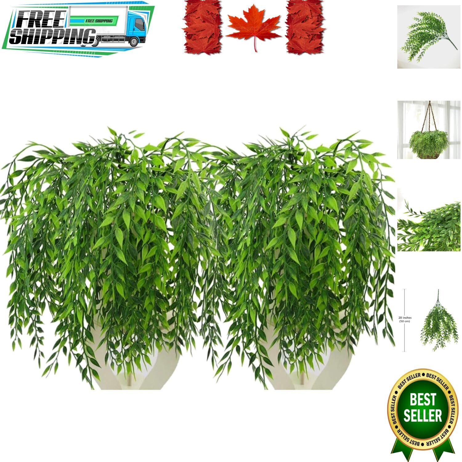 Eco-Friendly Hanging Weeping Willow Vines – Perfect for Weddings & Home Decor