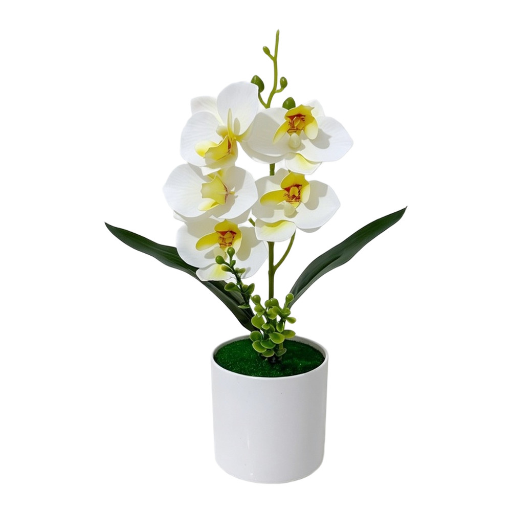 Modern Artificial Phalaenopsis Orchid Plant for Contemporary Decor 38cm