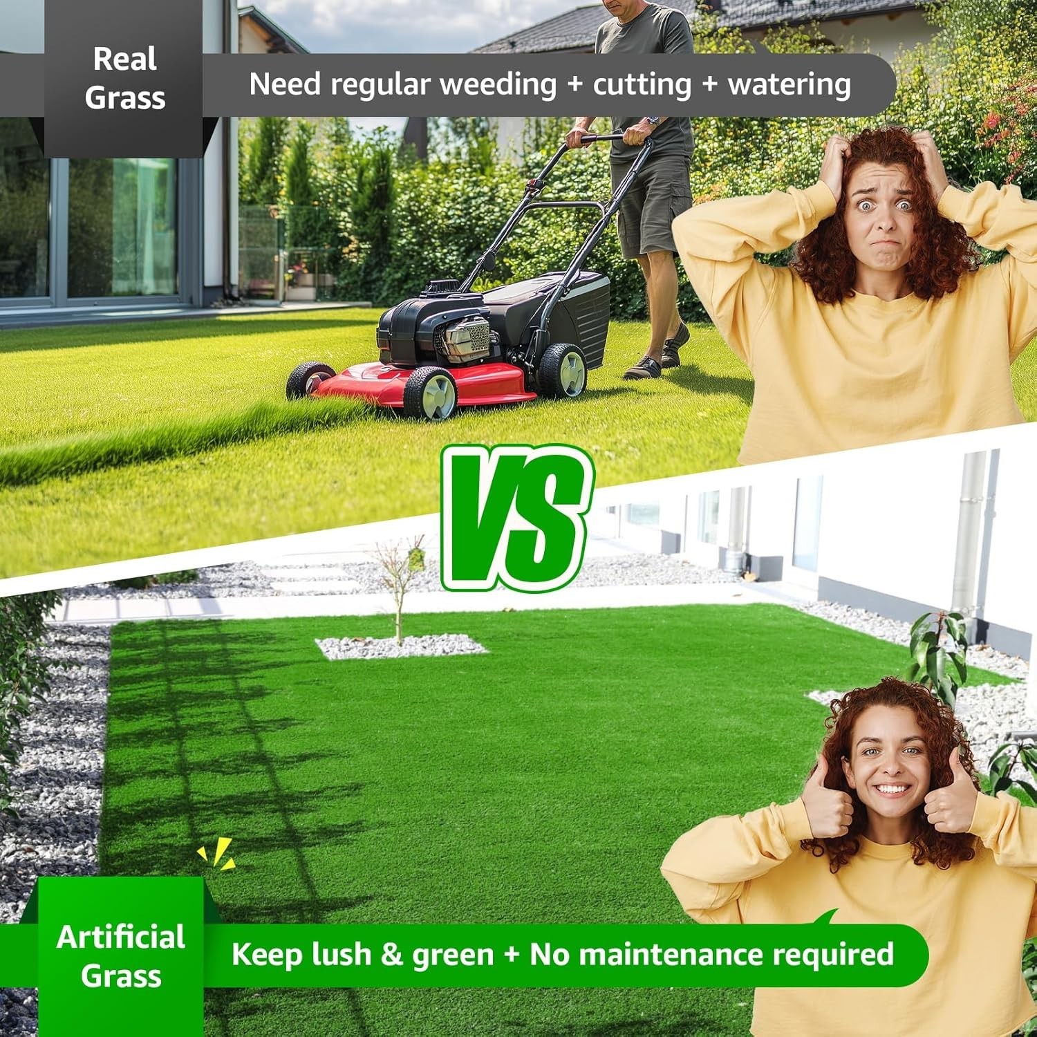 5x8ft Artificial Turf Rug – Realistic Grass Mat for Easy Outdoor Transformation
