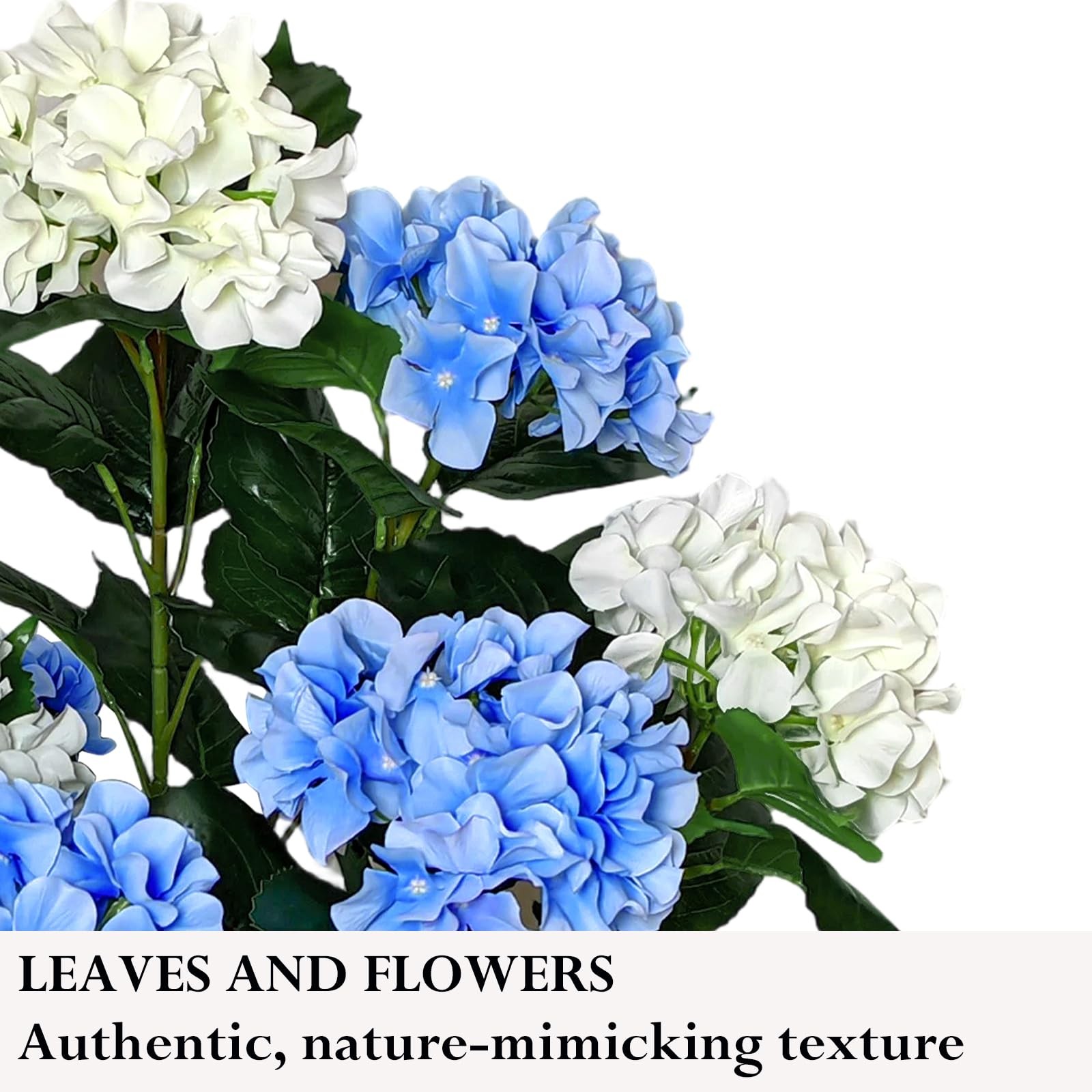 Potted Artificial Hydrangea Tree Outdoor Indoor,3.7FT Tall Hydrangea Faux Flo…