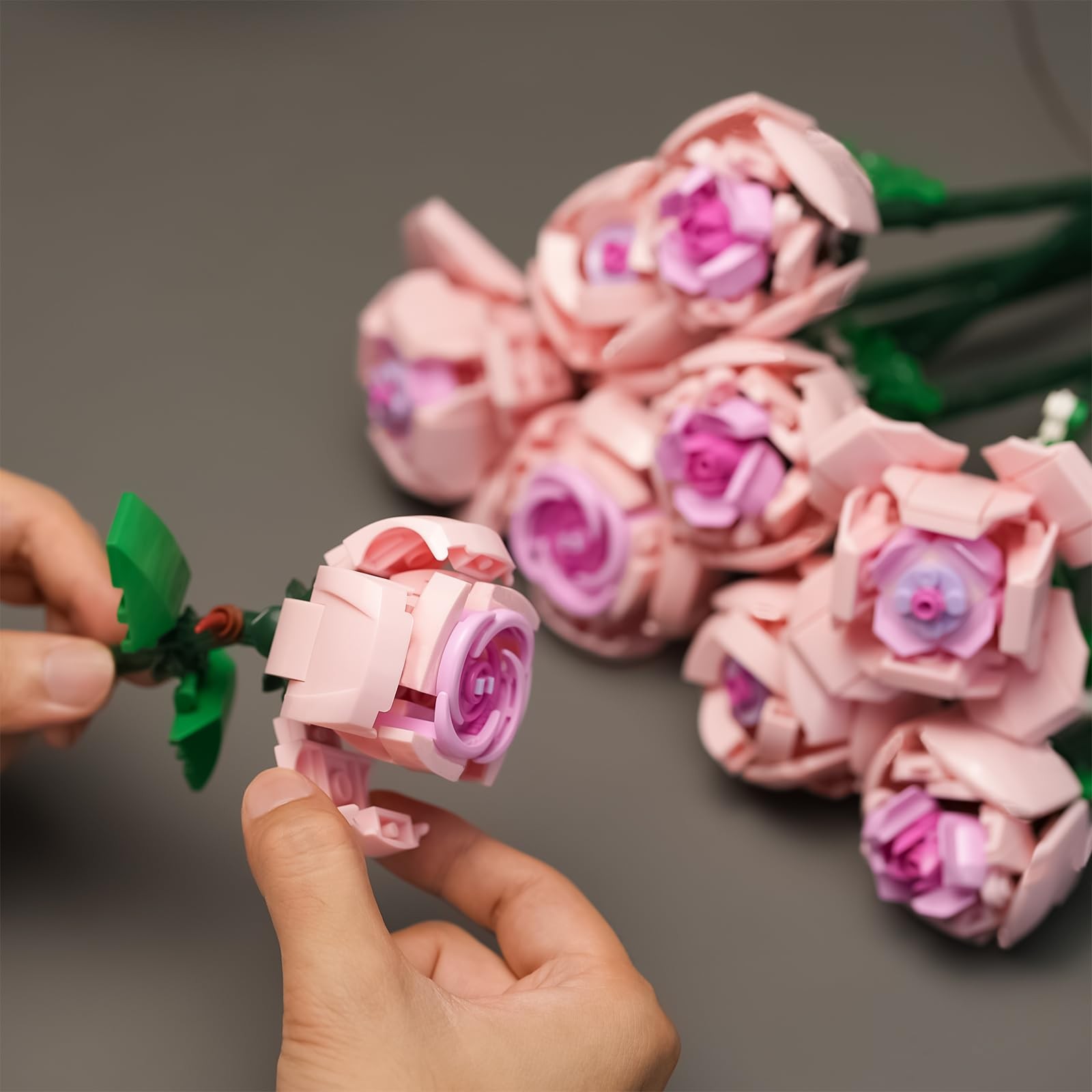 CHUANGPIN Flowers Building Set for Adults,Roses Gift for Her or Him for