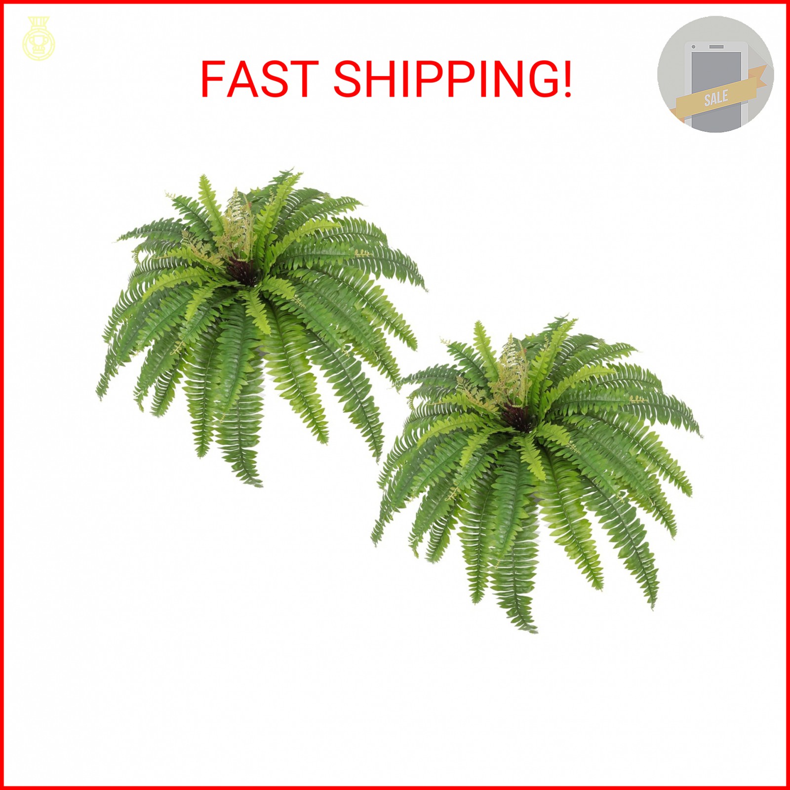 Galebeiren Artificial Ferns for Outdoors & Indoors, 40in Large Faux Ferns 39 Fro