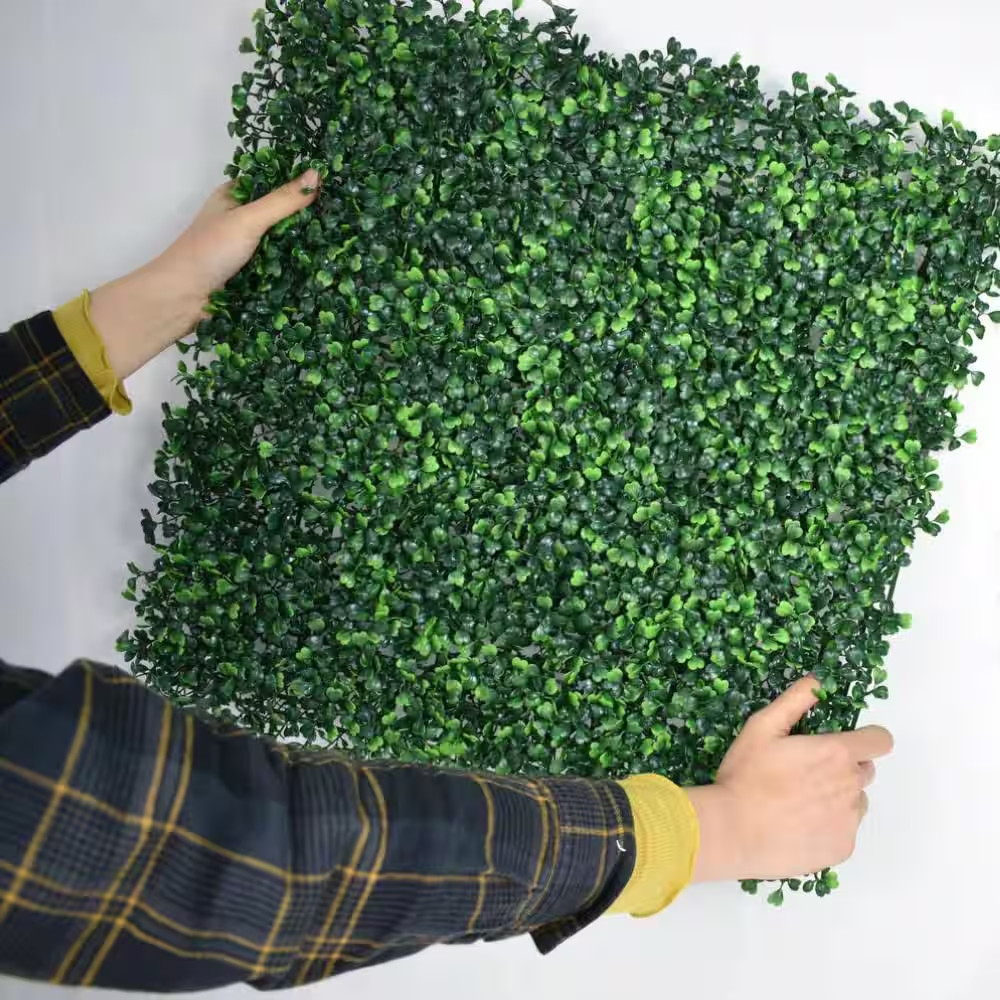 12- Piece 20 In. X 20 In. Artificial Boxwood Panels, Grass Wall Faux Boxwood Hed