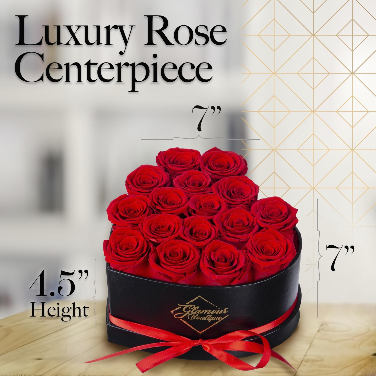 16 Flower Forever Heart Shape Box – Preserved Roses Gift for Her, Preserved F…