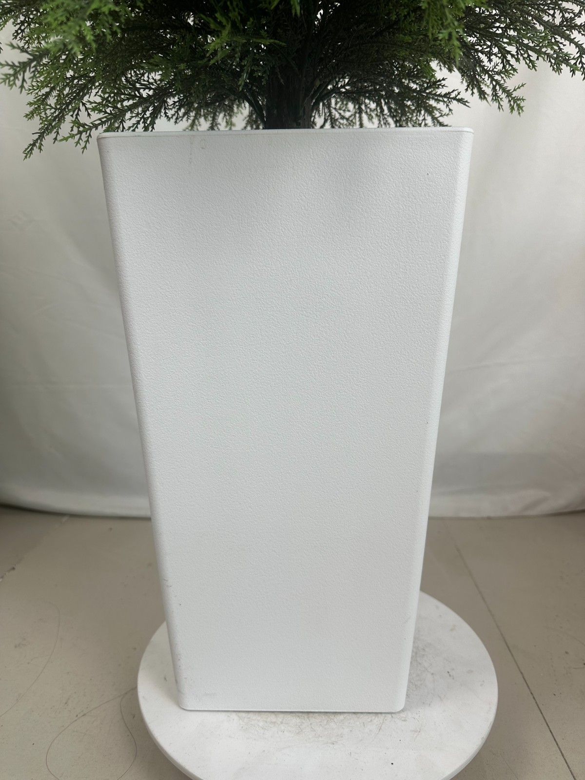 120cm Artificial Cypress Tree with White Decorative Planter for IndoorHome Decor