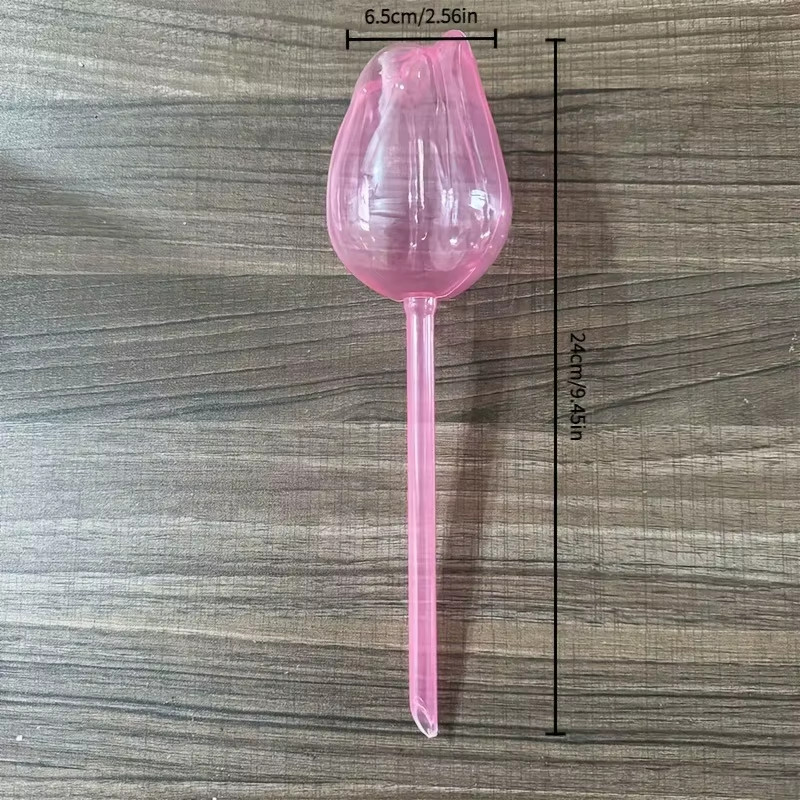 Pink Tulip Plant Watering Balls Automatic Indoor Outdoor Drippers