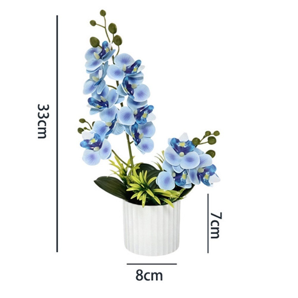 Artificial Orchid Potted Plant for Wedding Decor and For Home Use 33x8x7cm