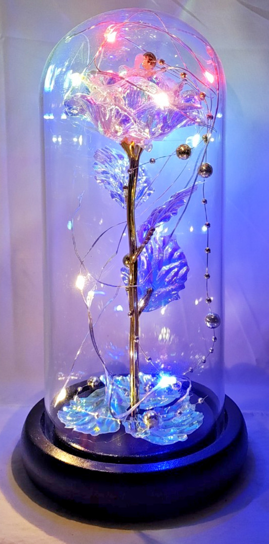 Galaxy Artificial Rose, Forever Enchanted Flowers with Colorful LED Light in