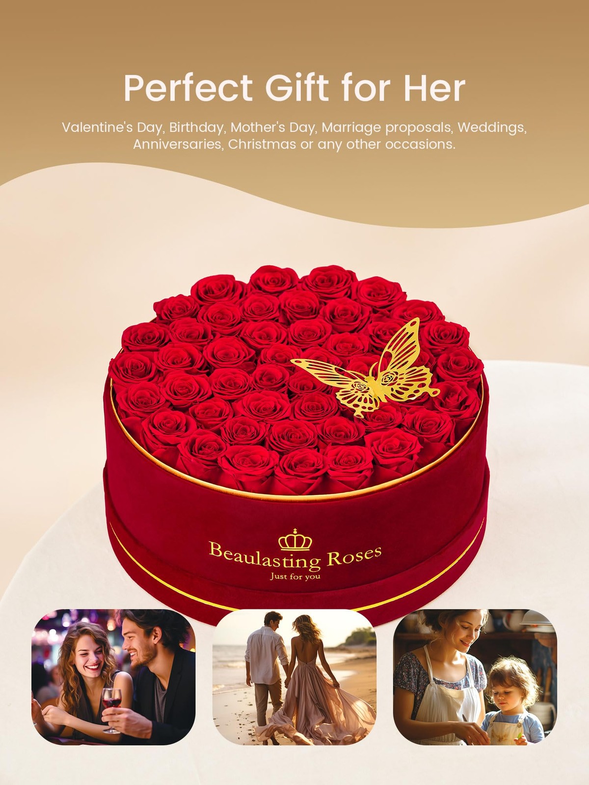 Forever Flowers Roses in a Box Flowers for Delivery Prime Preserved Roses