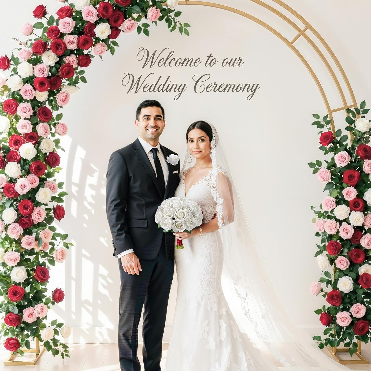 100 Pcs White Silk Roses – Perfect for Weddings, Bouquets & Decorations