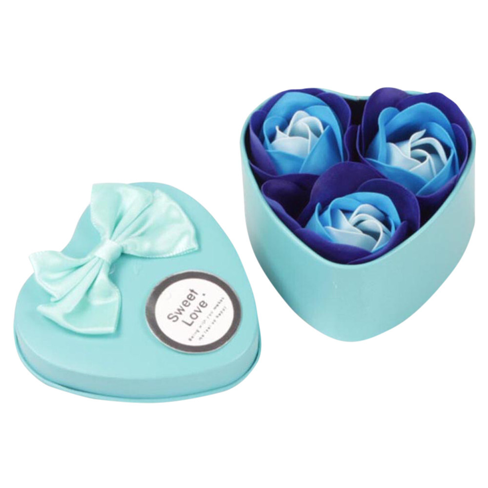Artificial Flowers, 3-Pack Soap Wedding Rose Petals Scented Heart Decoration –
