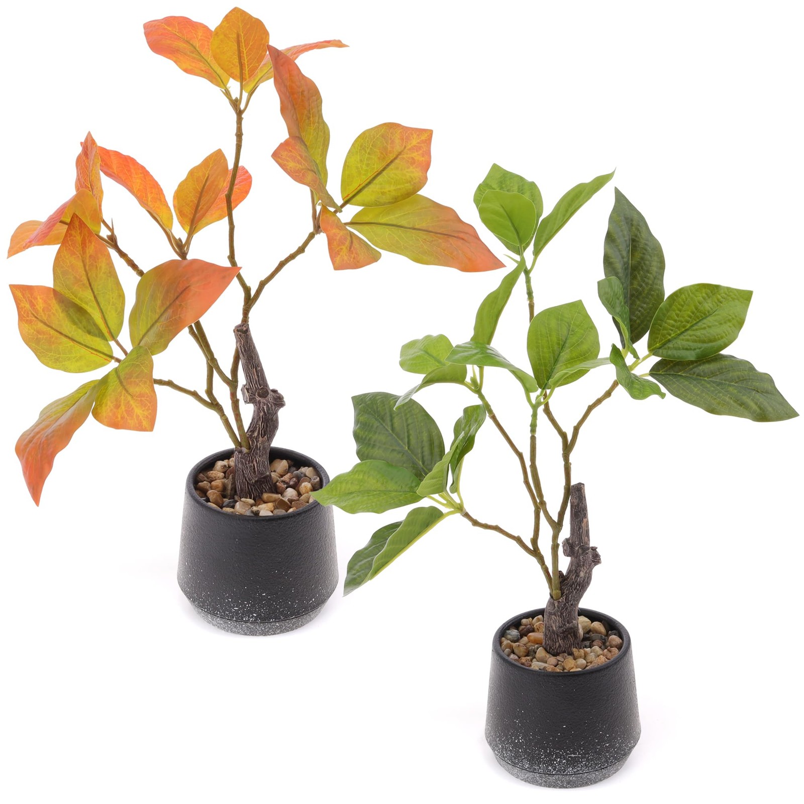 Gresorth 2 Pack 11.8 Inch Artificial Bonsai Potted Plants Fake Plants with Pe…