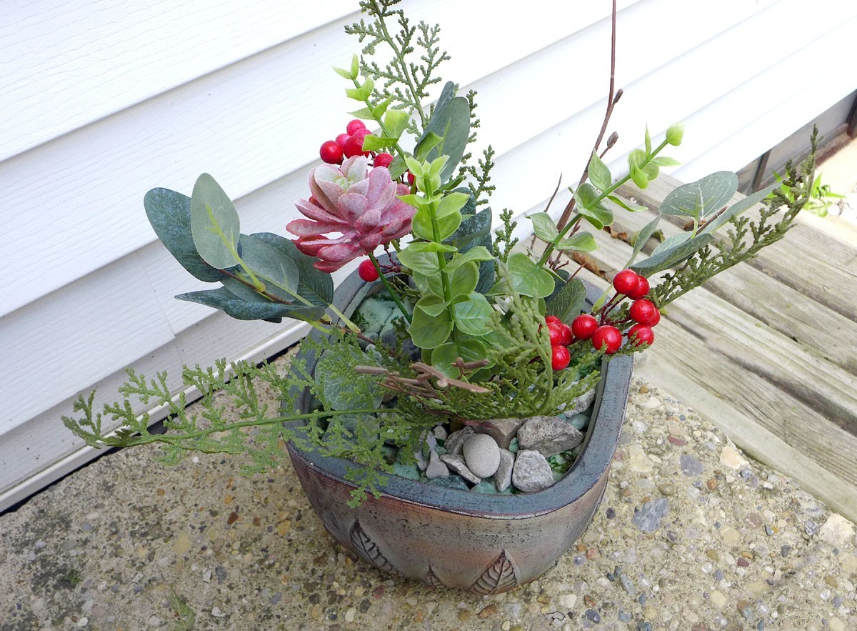 3 Pcs Artificial Plant Plastic Bunch Mini Gress Red Succulents Grass
