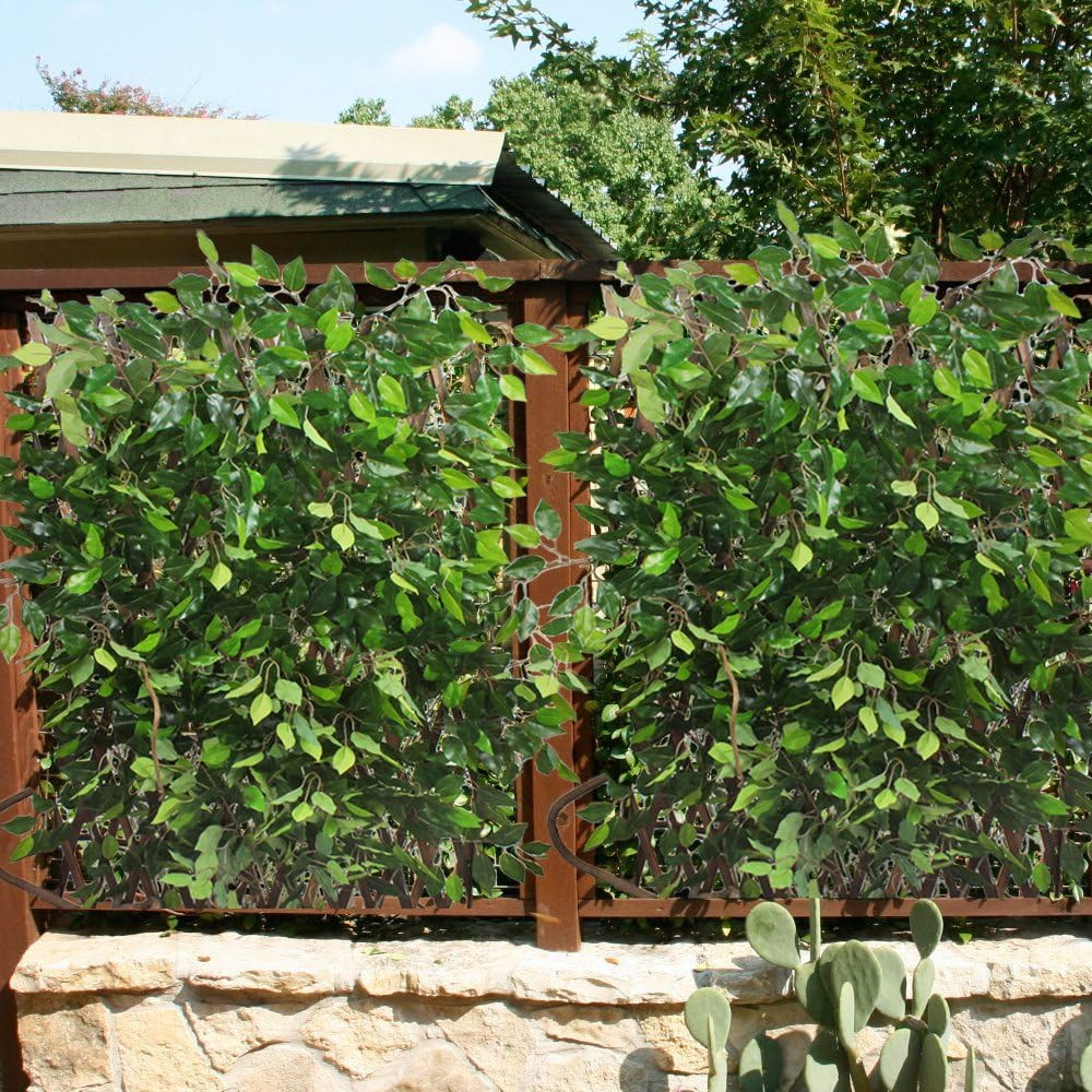 12 Pcs Ficus Tree Leaves Branches Artificial Greenery Stems Spring Silk Green Le