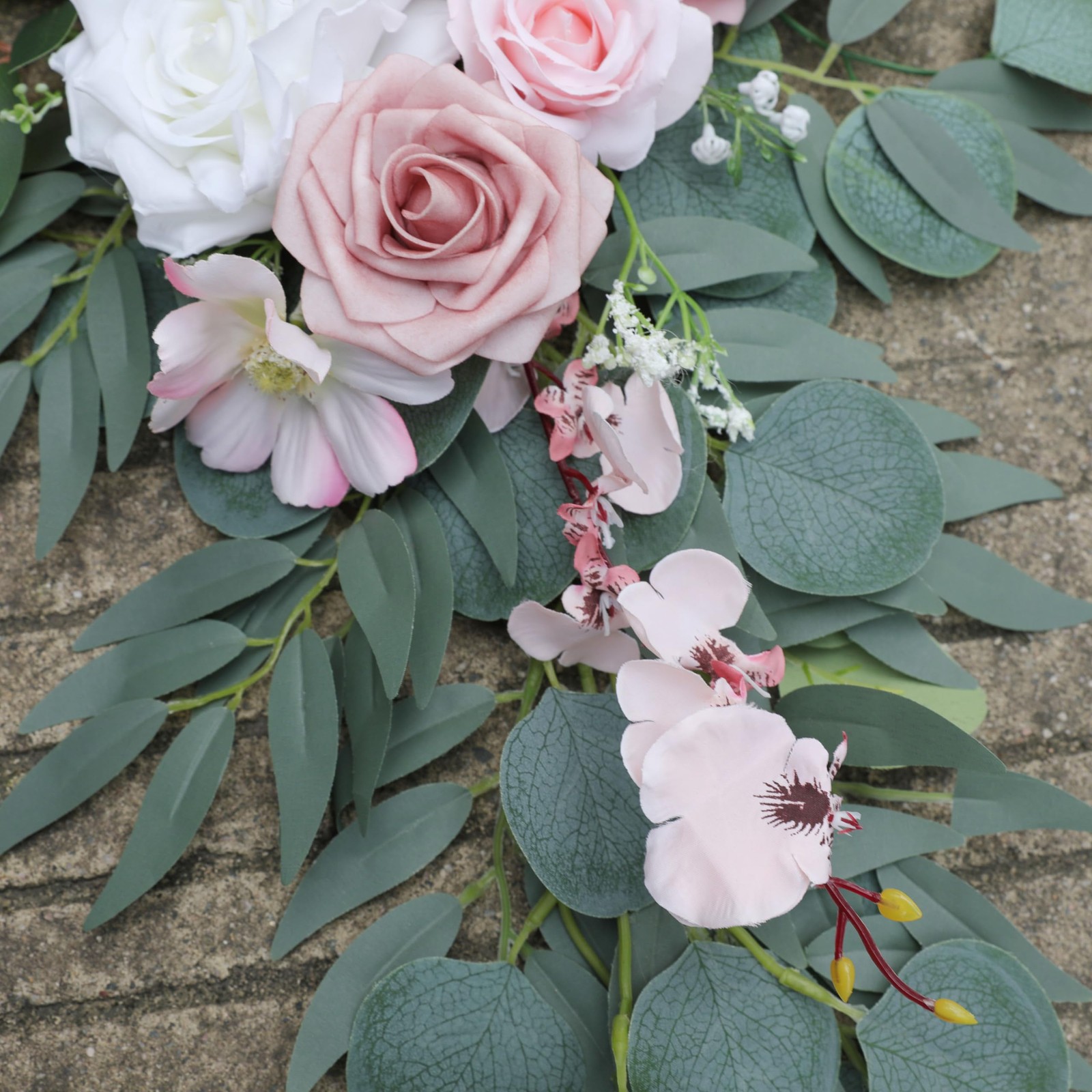 Artificial Wedding Arch Flowers (Pack of 2), Dusty Rose Wedding Flowers for W…