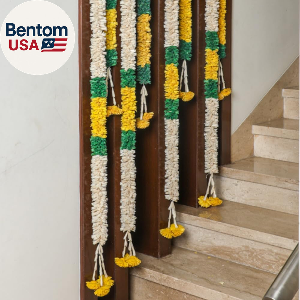Yellow Lily Garlands Indian Decor | Artificial Housewarming | Indian Wedding Dec