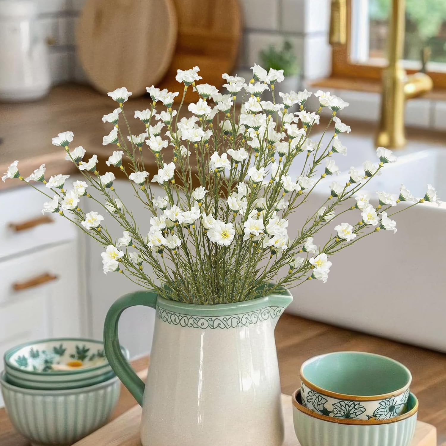 10 Pcs Artificial Wildflowers with Stems Bulk Silk Spring Flowers 21