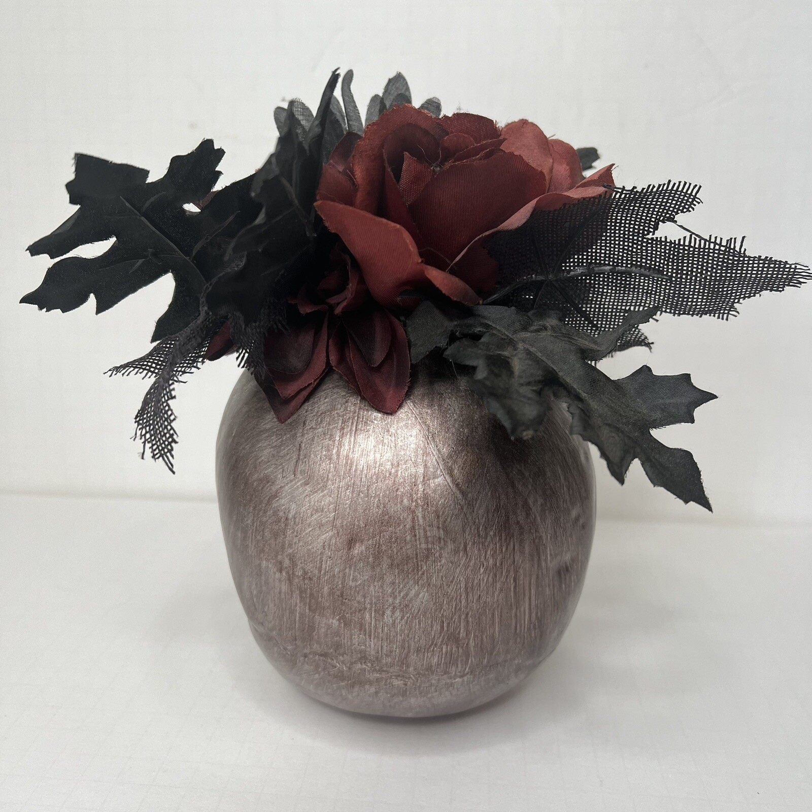 Skull Wicked Garden Halloween Decorations Goth Decor Party Flower Arrangement