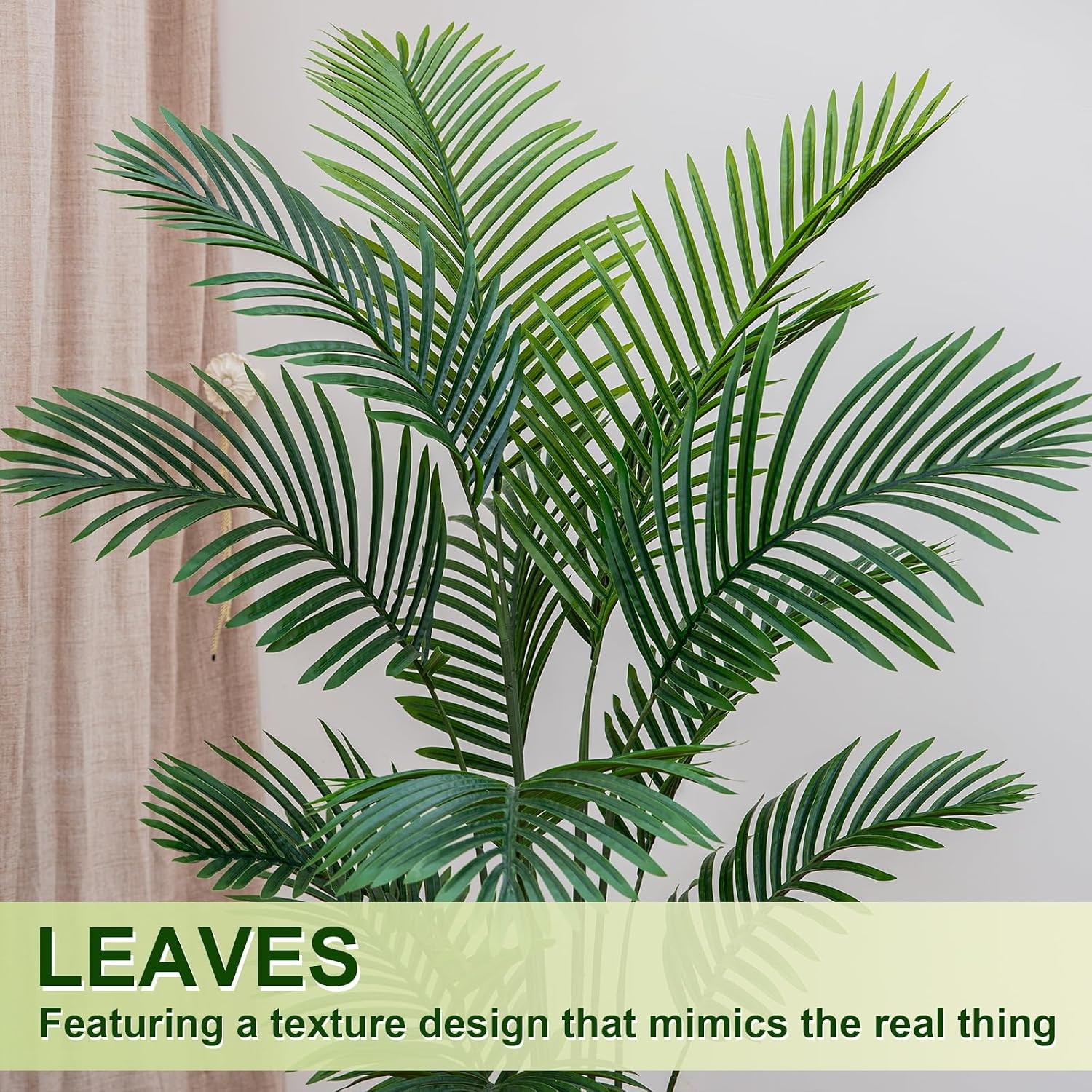 6FT Artificial Palm Tree Palm Tree 72in Tall Faux W/ 15.7 White Planter Fake