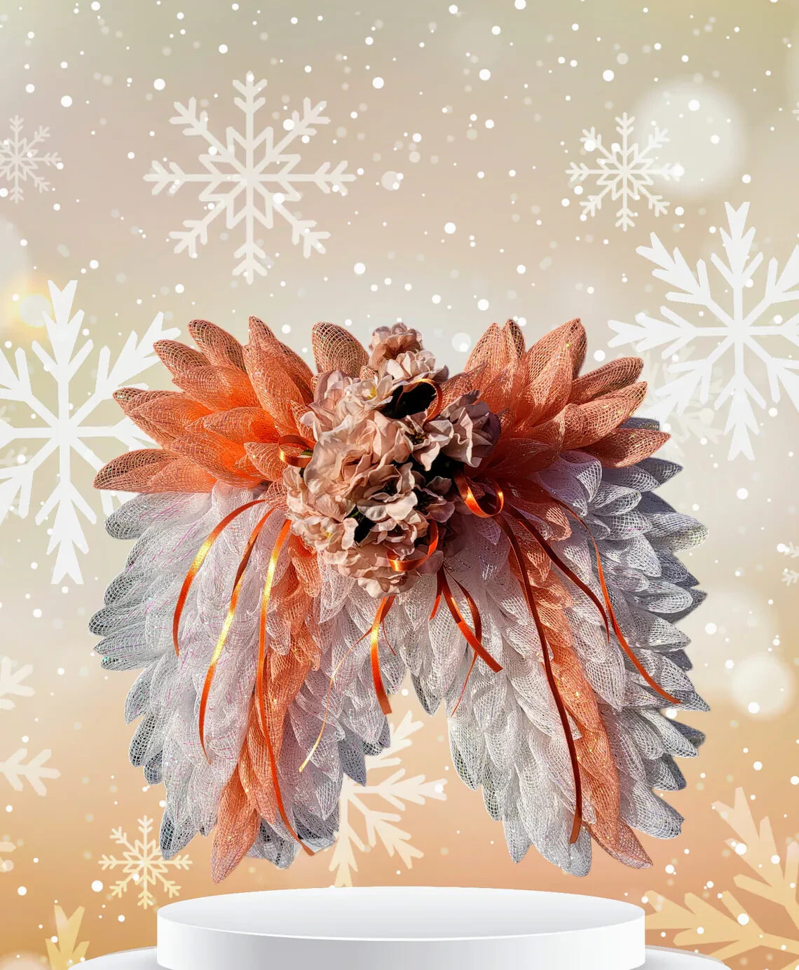 wreaths for front door, angel wings, choose your color, funeral wreath, wreath
