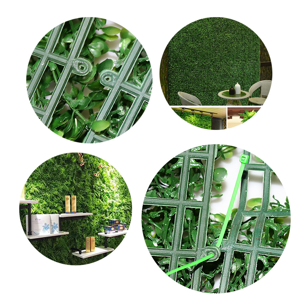 12/24 Pcs Artificial Plant Boxwood Mat Fence Hedge Wall Fake Grass Floral Decor