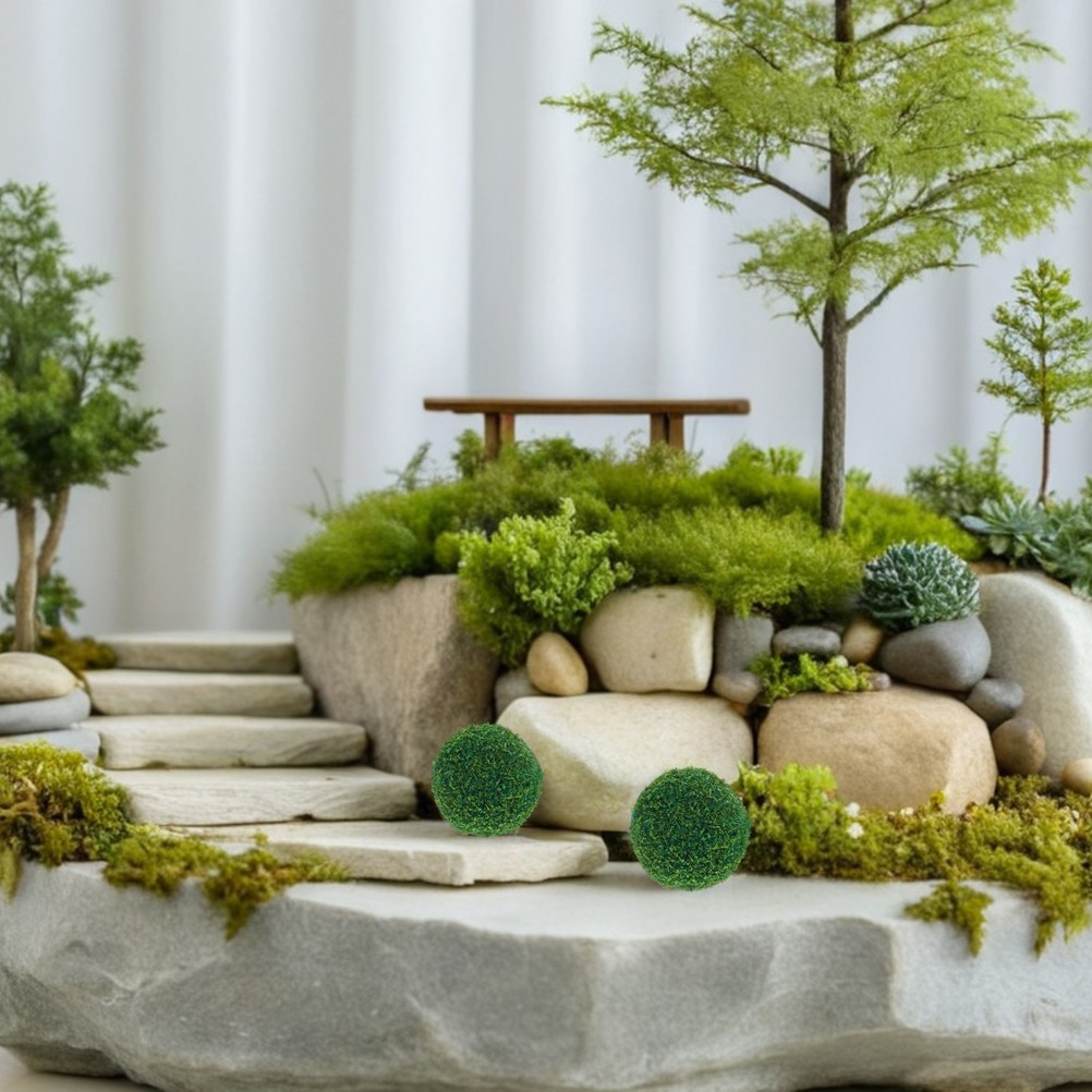 5 Pcs Artificial Green Topiary Faux Decorative Plant for Garden