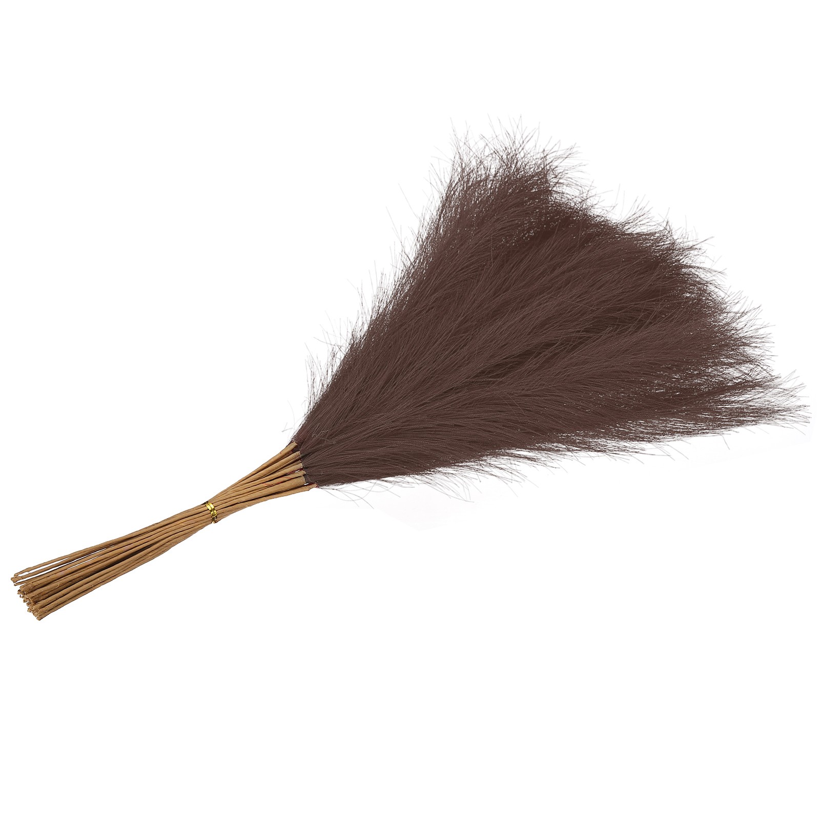 21.7in Pampas Grass Decor, 50pcs Artificial Pampas Grass Bulk, Dark Brown