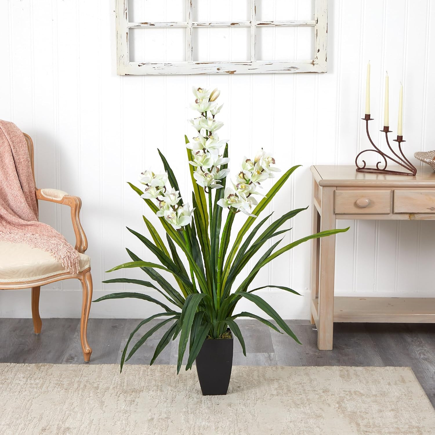 45In. Cymbidium Orchid Artificial Plant