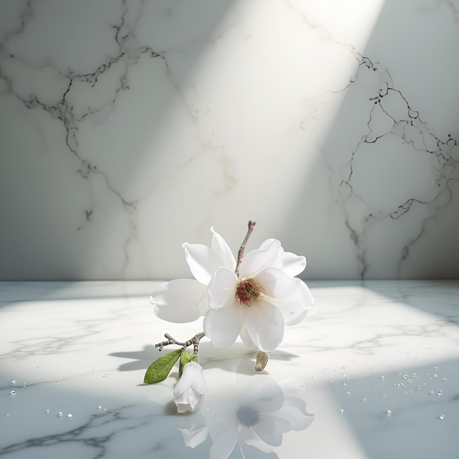 White Artificial Magnolia Fake Silk Flower Single Floral Be Used for Home Decor