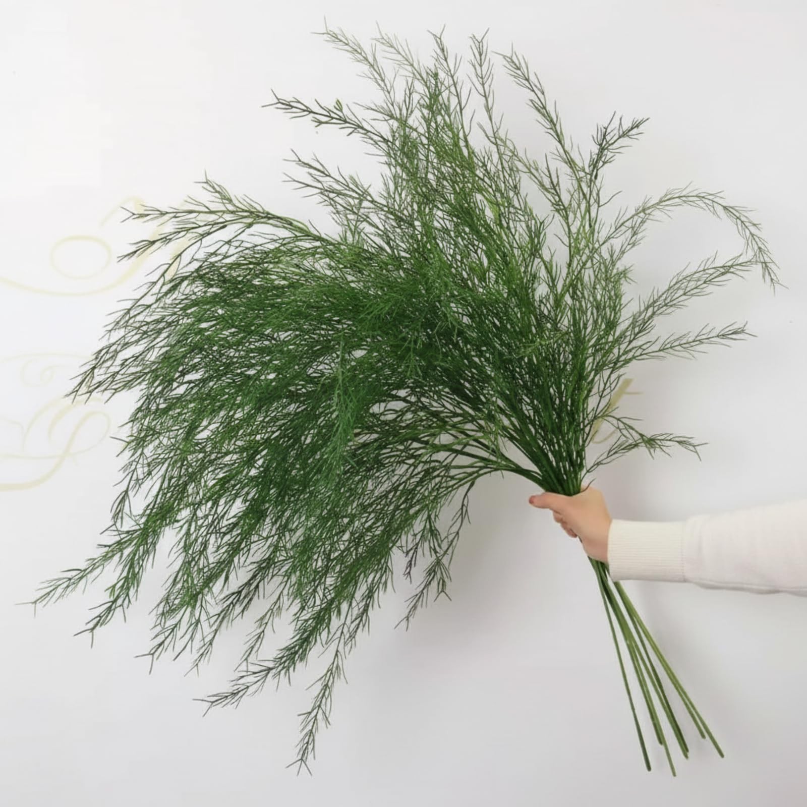 24 Pcs Artificial Hanging Plants 38 Inch Artificial Dragon Beard Grass Wall H…