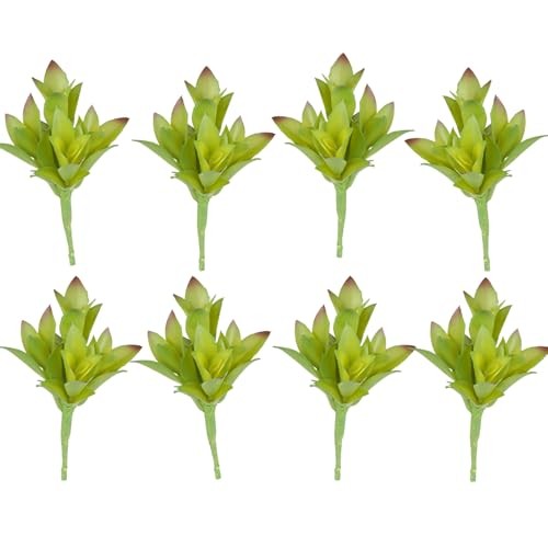 8 Pcs Artificial Succulent Plants Unpotted Fake Mini Succulents Realistic Faux