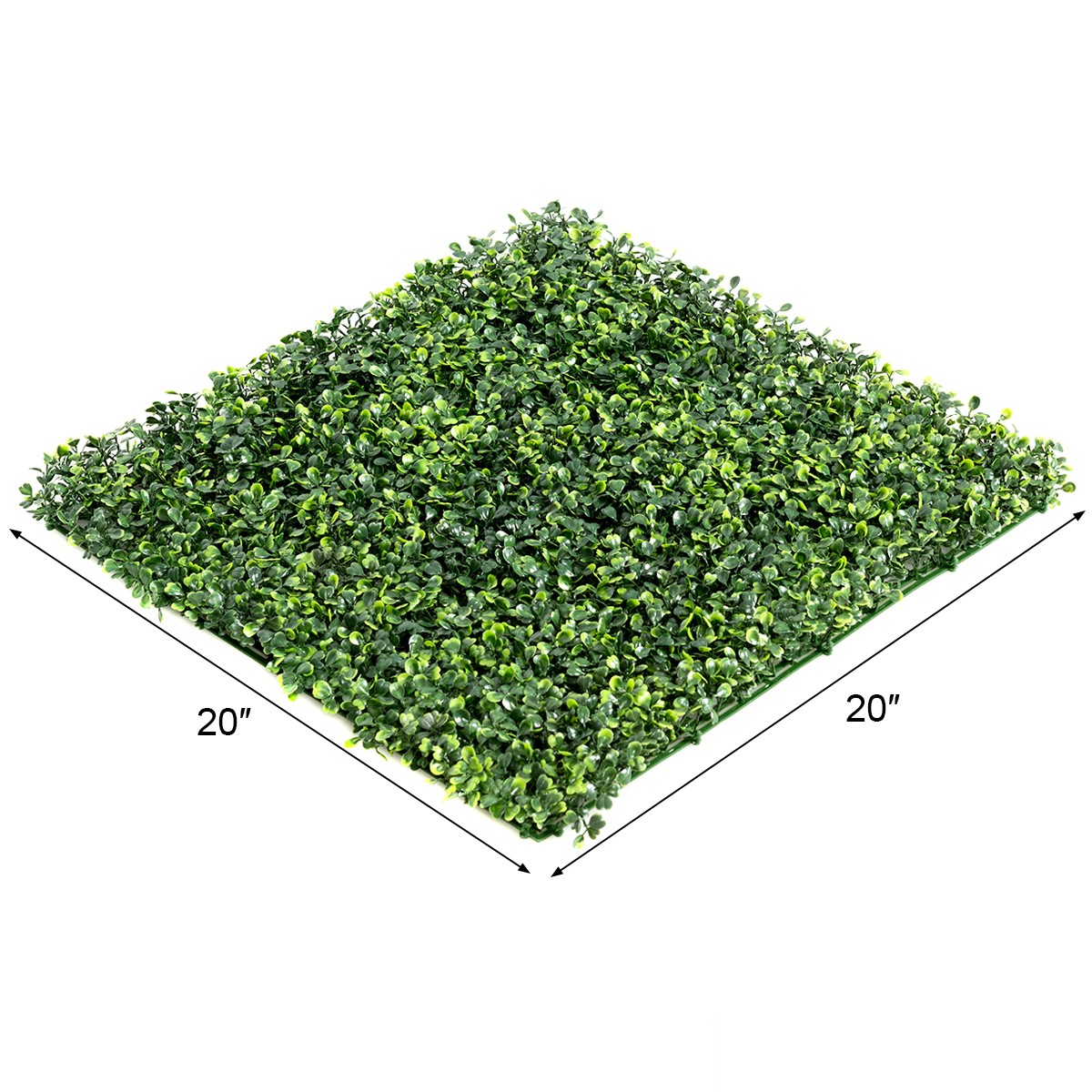 12 PCS 20″x20″ Artificial Boxwood Plant Wall Panel Hedge Privacy Fence Green