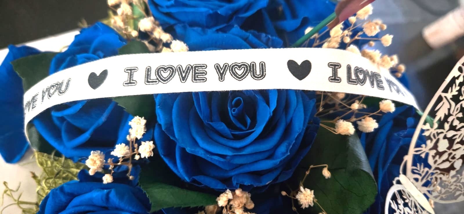 Real Preserved Blue Roses, Last 2–3 Years, Romantic Gift Box, Valentine’s Day