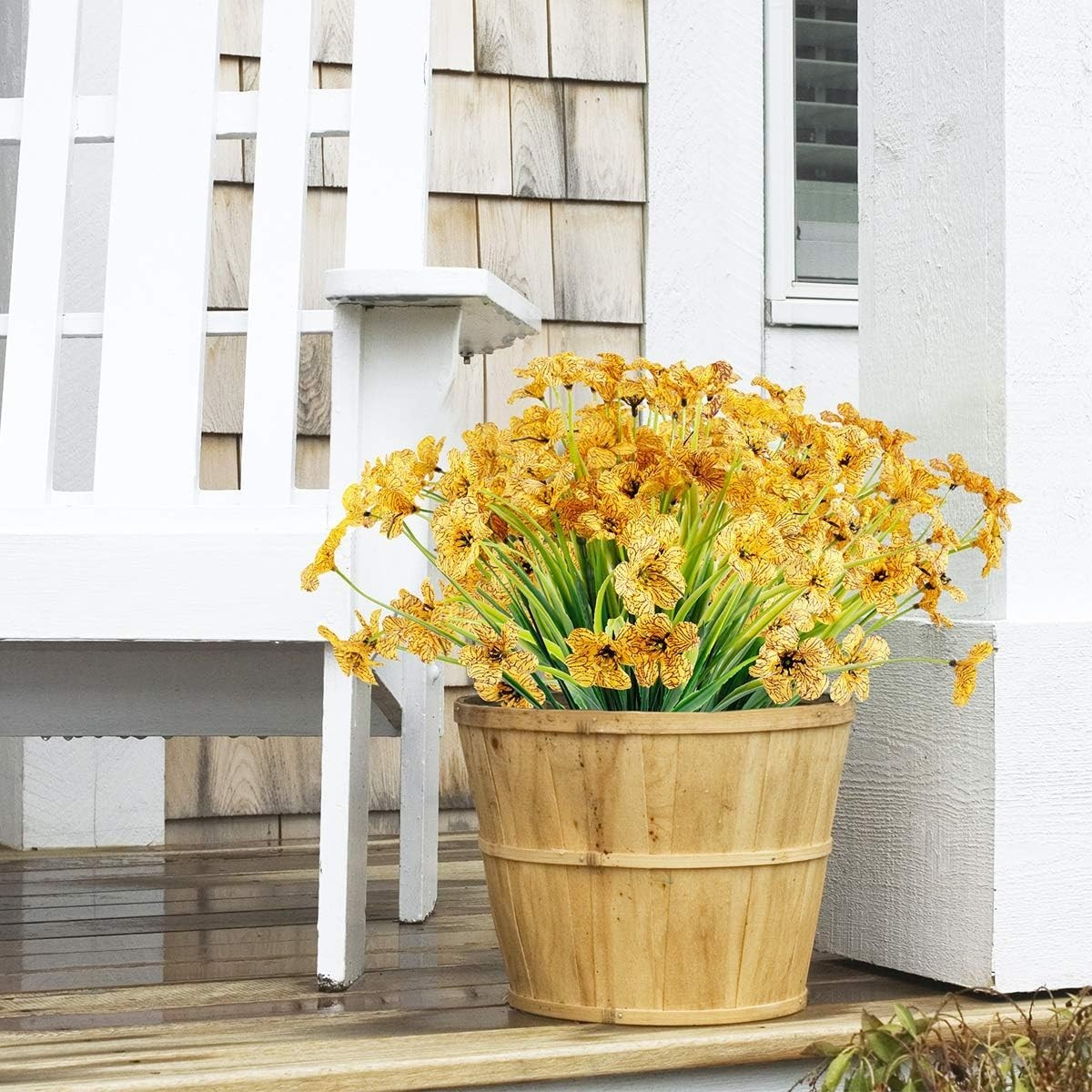All-Season 12 Bundles of Yellow Artificial Flowers for Ultimate Elegance