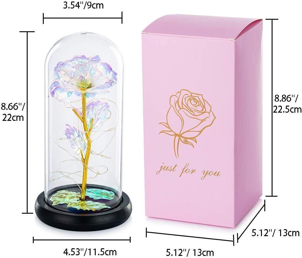 Mother’s Day Eternal Rose Flower LED Enchanted Galaxy Rose Girlfriend Gifts