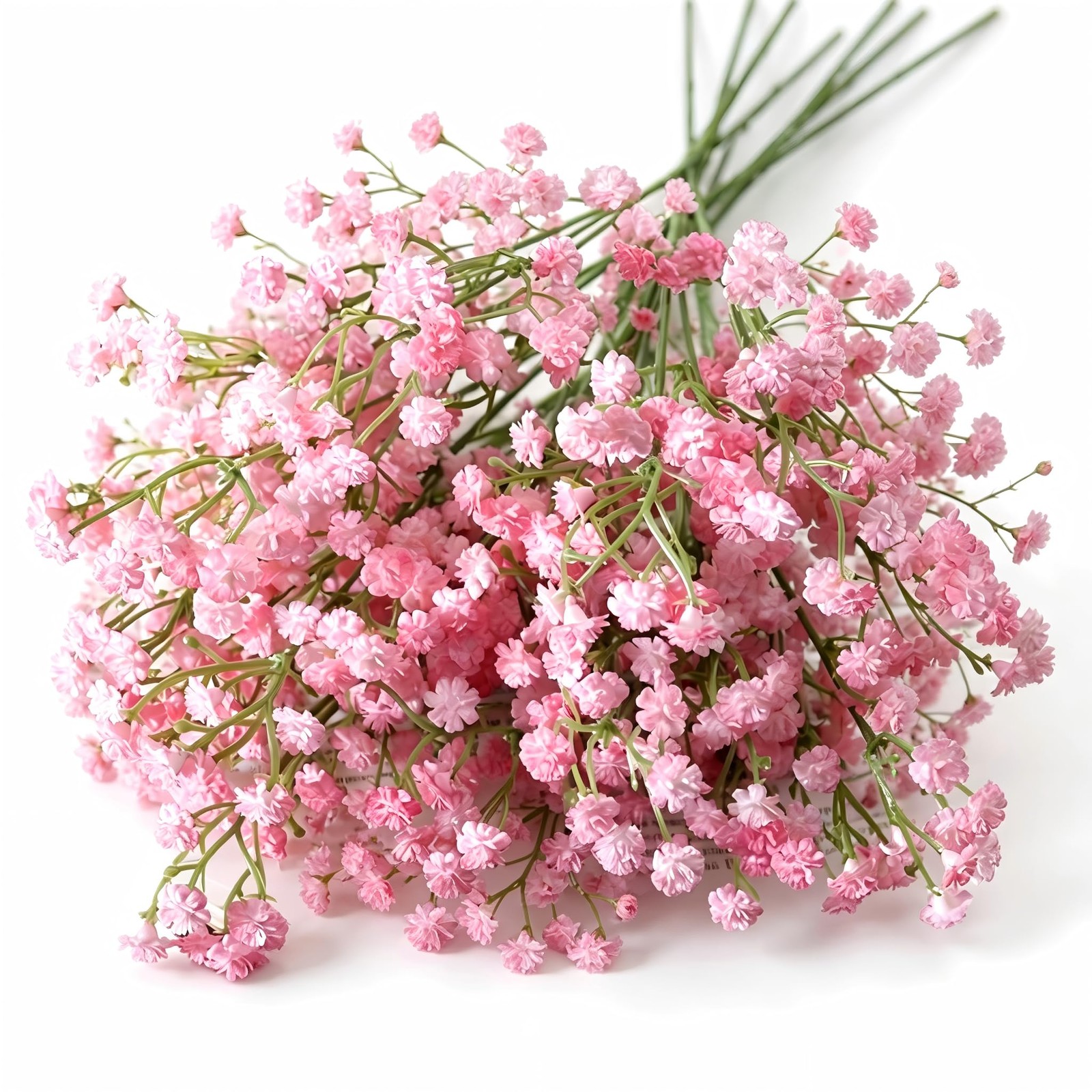Artificial Gypsophila Pink Baby Breath, 12 Pcs, PU Material