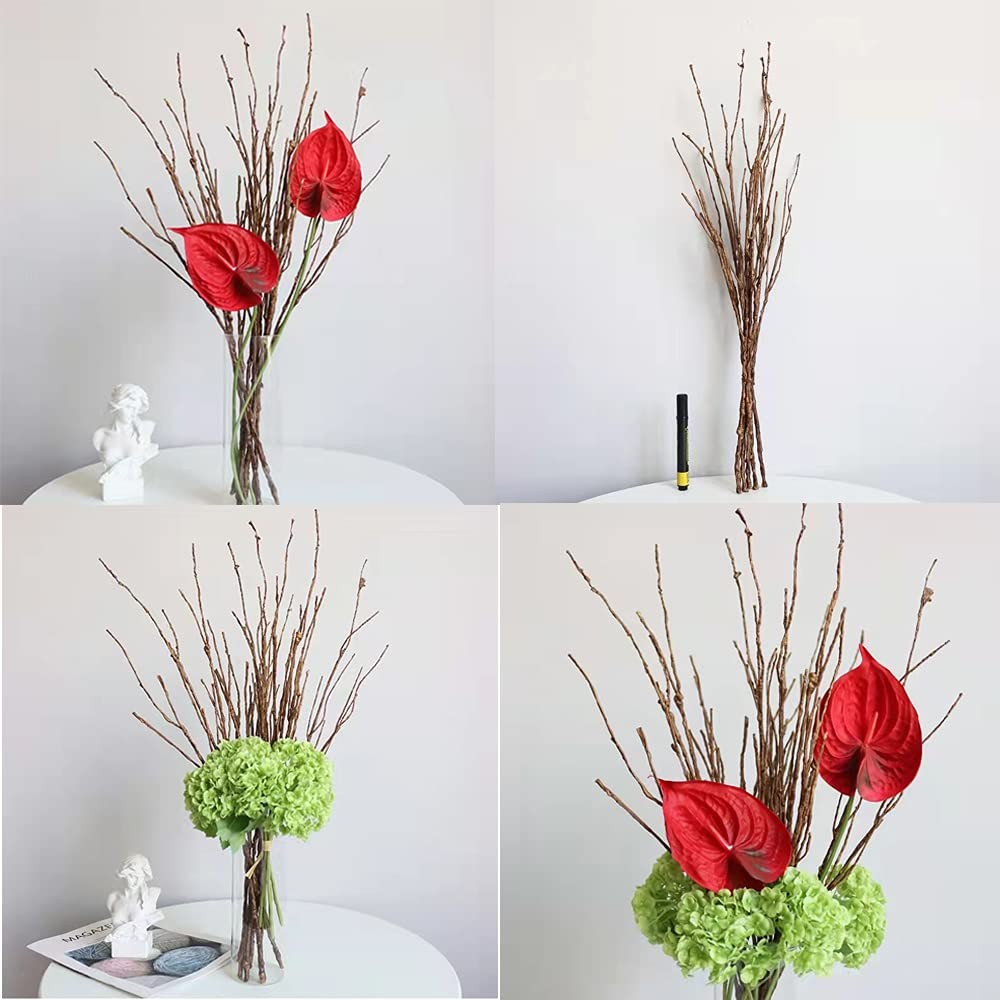 5PCS Artificial Lifelike Curly Willow Branches Decorative Dried Birch Twigs 2…