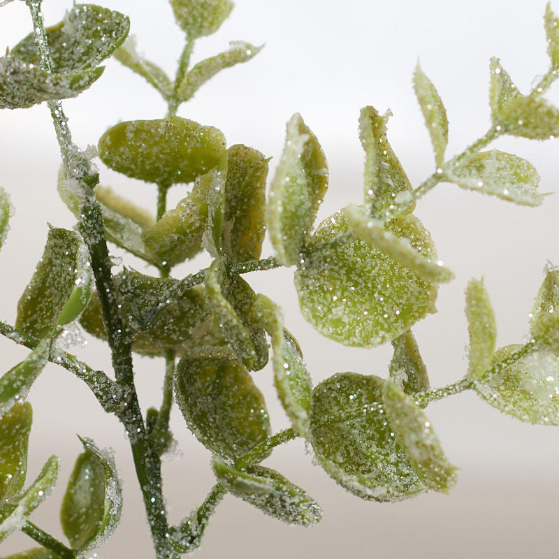 Set of 12 Frosted Glittery Artificial Eucalyptus 10″ Picks